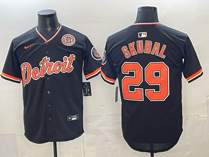 Men Detroit Tigers #29 Skubal black Game Nike MLB Jersey 2026003